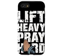 Lift Heavy Pray Hard Motivación Fitness Cristiano Fe Carcasa para iPhone SE (2020) / 7 / 8