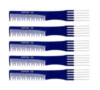 Lift Teasing - Peine de dientes anchos, paquete de 6 peines desenredantes resistentes a productos químicos y al calor, peine antiestático para todo tipo de cabello, duradero y ligero Cantor