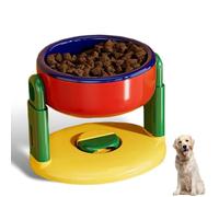 Liftable Suction Cup Pet Bowl, 2025 New Adjustable Height Stainless Steel Feeder, Non-Slip Elevated Dog Cat Food Water Dish, Easy to Clean, for Small Medium Large Pets (Red)