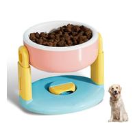 Liftable Suction Cup Pet Bowl, 2025 New Adjustable Height Stainless Steel Feeder, Non-Slip Elevated Dog Cat Food Water Dish, Easy to Clean, for Small Medium Large Pets (Pink)