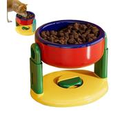 Liftable Suction Cup Pet Bowl, Adjustable Height Food and Water Dish for Cat Dog, Anti Spill Pet Food Water Bowl for Small Medium Large Dog Cat, Easy to Clean Durable Design (Reddish Blue)