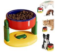 Liftable Suction Cup Pet Bowl, Adjustable Height Food and Water Dish for Cat Dog, Dog Non-Skid & Non-Sill Food and Water Dish, Cat Easy to Clean Durable Design Feeder (rojo, 1 unidad)