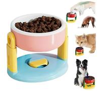 Liftable Suction Cup Pet Bowl, Adjustable Height Food and Water Dish for Cat Dog, Dog Non-Skid & Non-Sill Food and Water Dish, Cat Easy to Clean Durable Design Feeder (Rosa, 1pcs)
