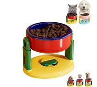 liftable Suction Cup Pet Bowl, Height-Adjustable Feeder for Cats and Dogs, Food and Water Basin, Easy to Clean, Durable Design for Small, Medium and Large Dogs and Cats (B)