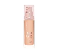 Maybelline New York Base de Maquillaje Lifter Foundation, Revitaliza e Ilumina al Instante, Acabado Uniforme, Enriquecida con Niacinamida y Ácido Hialurónico, Tono: 102 - 30 ml