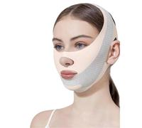 Lifting facial con moldeador de cara en V for dormir, vendaje adelgazante, relajación, reduce la papada y adelgaza el rostro para lifting facial(Pink)