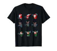 Lifting Frenchie Xmas Camiseta