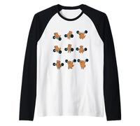 Lifting Golden Retriever Camiseta Manga Raglan