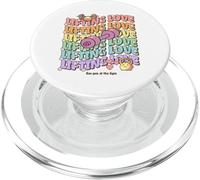 Lifting Love Groovy Style Design for Gym and Fitness Fans PopSockets PopGrip para MagSafe