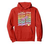 Lifting Love Groovy Style Design for Gym and Fitness Fans Sudadera con Capucha