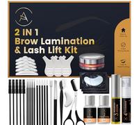 Lifting Pestañas Kit Profesional, Kit de Laminación de Cejas 2 en 1, Dura 6-8 Semanas, 15 Usos, DIY Lifting Pestañas y Cejas, Lash Lift y Brow Lamination - ABLK2