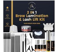 Lifting Pestañas Kit Profesional, Kit de Laminación de Cejas 2 en 1, Dura 6-8 Semanas, 15 Usos, DIY Lifting Pestañas y Cejas, Lash Lift y Brow Lamination - ABLK1