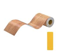 Lifuncren Cenefa Adhesiva para Pared Borde de Papel Pintado Autoadhesivo de PVC Impermeable 10 cm x 10 m Cinta de Grano de Madera Vinilo Adhesivo Muebles para Decoración de Baño Cocina (Marrón)