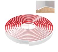 Lifuncren Tiras Decorativas Flexibles Autoadhesivos 8 metros, Molduras Decorativas para Pared Autoadhesiva, Tira De Calafateo Flexibles para Bordes de Pared, Techo, Ribete de Esquina(Blanco, 19*13 mm)