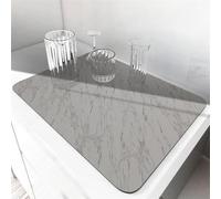 Lifup Alfombrilla Escurreplatos, Alfombrilla Cafetera de Silicona, Tapete De Café Súper Absorbente para Platos, Tazas, Bandeja de Goteo y Encimeras de Cocina Gray 2 40 x 60 cm