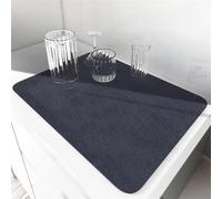 Lifup Alfombrilla Escurreplatos, Alfombrilla Cafetera de Silicona, Tapete De Café Súper Absorbente para Platos, Tazas, Bandeja de Goteo y Encimeras de Cocina Blue 2 30 x 50 cm