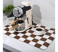 Lifup Alfombrilla Escurreplatos, Tapete De Café Súper Absorbente, Alfombrilla Cafetera de Silicona para Platos, Tazas, Bandeja de Goteo y Encimeras de Cocina Brown 80 x 120 cm