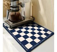 Lifup Alfombrilla Escurreplatos, Tapete De Café Súper Absorbente, Alfombrilla Cafetera de Silicona para Platos, Tazas, Bandeja de Goteo y Encimeras de Cocina Blue 2 30 x 40 cm