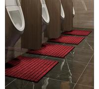 Lifup Alfombrilla para Urinario Antideslizante Secado Rápido para Baños Comerciales y Públicos Rojo 5 8 Piezas 40 x 60 cm