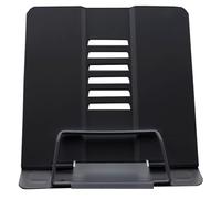 Lifup Atril para Libros con Clip, Soporte Libro para Leer MetáLico Ajustable y Plegable Negro 20W x 19H x 15D cm