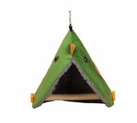 Lifup Nido de Loro Pájaro de Felpa, Invierno Hamaca Colgante Cueva Jaula de Felpa Happy Hut Tienda de Cama para Periquitos, Cacatúas, Pinzones, Hámster Verde S