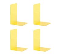 Lifup Sujetalibros Transparente Acrílico Antideslizante Duraderos Sujeta Libros Estanteria Amarillo 4 Piezas 12 cm x 12 cm x 18.2 cm