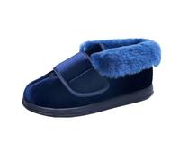 Lifup Zapatillas Diabéticos Felpa Suave Ajustables Ortopédico Zapatos Antideslizantes Pantuflas Azul 40.5