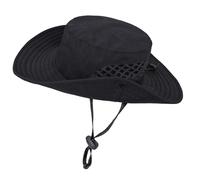 lifwimner Sombrero de Pescador Hombre Verano, Sombrero de Sol Impermeable Plegable Bucket Hat Gorro de ala Ancha Boonie Hat para Jungla Safari Pesca Aire Libre(Negro)
