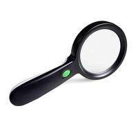 Ligador, mango antideslizante, lupa portátil, 12 LED eficiente en energía, vidrio anti-scratch, lente grande óptica, periódico de lectura, para ancianos, grupo Ambliopía, estudiantes, amateu Aqiong