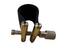 Ligadura de boquilla de saxofón con tornillos ajustables que garantiza un ajuste seguro en modelos Alto, Tenor y Soprano (saxofón alto)