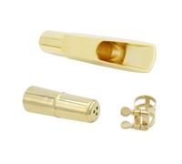 Ligadura de metal para clarinete para saxofón con tapa de latón, boquilla de clip, juego de herramientas profesionales para saxofón, accesorios para saxofón