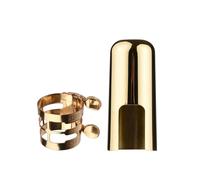 Ligadura De Saxofón Alto, Ajuste De Doble Tornillo, Clip De Sujeción Para Saxofón Con Tapa Para Boquilla, Accesorios Para Saxofón