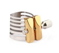 Ligadura De Saxofón Alto/Tenor/agudo, Boquilla De Saxofón, Sujetador De Clip De Ligadura De Acero Inoxidable Ajustable Práctico Accesorio de Saxofón (Color : Alto)