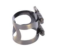 Ligadura de Saxofón, Metal, Mejor Sonido, Ajustable, Duradera, Segura, Boquilla de Caña, Soporte de Ligadura para Amantes de la Música de Saxofón (azul antiguo)