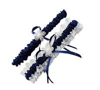 Ligas Decorativas para Calcetines Lazo y Aro, 1 Par, Azul