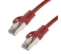 Ligawo - Cable de Red S/FTP PIMF (Cat. 7, 0,25 m), Color Rojo