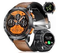 LIGE 1,43" AMOLED Reloj Inteligente Hombre con GPS/Altitude y Brújula, Linterna, Llamadas,180+ Modos Deportivos, Batería de 30 Días, 10ATM Impermeable Smartwatch para iOS y Android