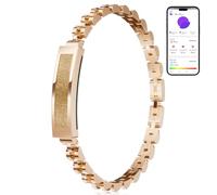 LIGE 2025 Pulsera Inteligente Mujeres Acero Inoxidable Sin Pantalla, 3ATM Oro Rosa Elegante Delgado Pulsera de Joyería con el Ritmo Cardíaco/Sueño/SpO2 Calorías Podómetro Pulseras para iOS Android