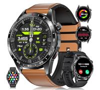 LIGE 2025 Reloj Inteligente Hombre con 400mAh Batería,1.43'' Pantalla Amoled,123 Modos de Deporte,Llamadas Bluetooth,Fitness Watch con Monitor de Ritmo Cardíaco/Sueño,Android iOS Marrón