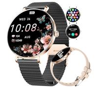 LIGE 2025 Reloj Inteligente Mujer, 1.43" AMOLED Smartwatch Ultra Delgado con Llamadas, 24/7 Pulsómetro SpO2, Monitor Sueño, IP68 Impermeable, 2 Correas, 100+ Modos Deportivos para Android iOS