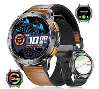 LIGE GPS Reloj Inteligente Hombre con Linterna LED Integrada/Barómetro/Altímetro/Brújula, 1,43" AMOLED HD Smartwatch Hombre con 110+Modos Deportivos/530 mAh Batería/Impermeable IP68, iOS Android