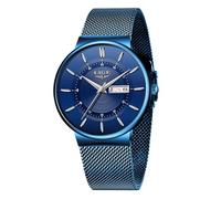 LIGE Reloj Analógico para Hombres de con Correa en Acero Inoxidable LG9949F-FD-UK