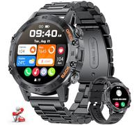 LIGE Reloj Inteligente Hombre, 1.39" Smartwatch con Ritmo Cardíaco, Presión Arterial, SpO2, Monitor de Sueño para Android iOS, 100+ Modos de Deportes Fitness Watch, IP67, Bluetooth Llamadas