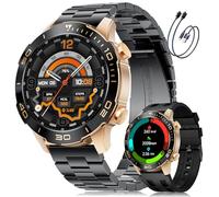 LIGE Reloj Inteligente Hombre, 1.43" AMOLED Smartwatch con 24/7 Frecuencia Cardíaca, SpO2, Duración del Sueño, A Prueba de Agua IP68, 170+ Deportes, 300+ Esfera, Caja Oro Rosa con Bisel Negro