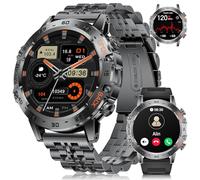 LIGE Reloj Inteligente Hombre, 1.45″ Amoled Smartwatch con Llamadas,IP68 Impermeable Reloj Fitness con 24/7 Pulsómetro,SpO2, Monitor Sueño, Podómetro,100+ Modos de Deportes,para iOS/Android,Metal