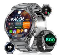 LIGE Reloj Inteligente Hombre,1.75" Smartwatch con 800mAh/Más de 30 días en Espera/LED Linterna,Llamadas Bluetooth,IP68,114+ Modos Deportivos Smart Watch para Android iOS