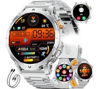 LIGE Reloj Inteligente Hombre,1000mAh Smartwatch con 1.7"/Más de 60 días en Espera/LED Linterna,Llamadas Bluetooth,5ATM,100+ Modos Deportivos Smart Watch para Android/iOS