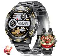 LIGE Reloj Inteligente Hombre con 800 mAh/Luz LED para Android iOS, Pantalla 1,43'' AMOLED HD Smartwatch Hombre con Llamadas, 200+ Modos Deportivos, Monitor de Frecuencia Cardíaca/Sueño, Agua IP68