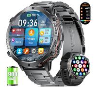 LIGE Reloj Inteligente Hombre con Batería Grande de 900mAh, 1,73'' Smartwatch Hombre con Compás Barómetro, 110+ Modos Deportivos, IP68 Impermeable, Monitor de Ritmo Cardíaco/Sueño para Android iOS