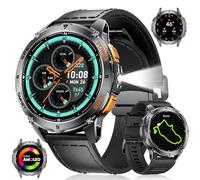LIGE Reloj Inteligente Hombre con GPS/Altitude y Brújula,LED Linterna,1.43'' AMOLED, 530mAh,IP68 Impermeable,180+ Modos Deportivos,Más de 30 días en Espera,Llamadas Smartwatch para Android iOS